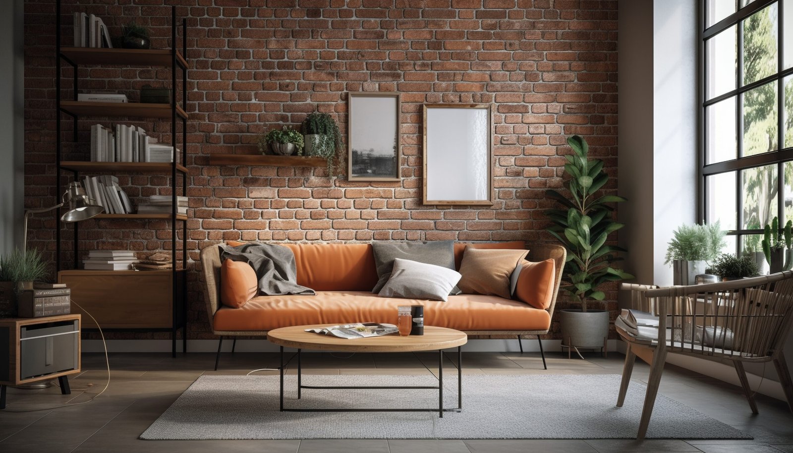 modern apartment with comfortable furniture and creativity generated by ai